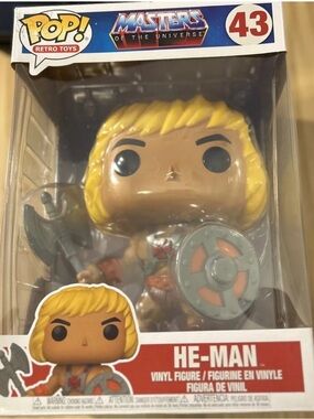 NEW Masters of the Universe 43 POP Funko Large He-Man Vinyl 10" Jumbo Figure